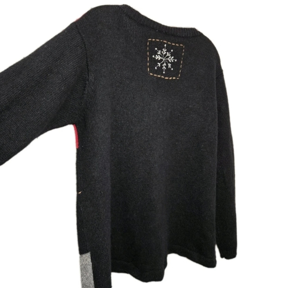 Capacity Embroidered Patchwork Christmas Sweater … - image 8